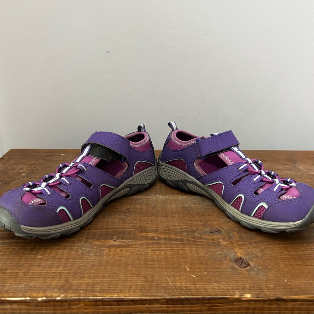 Merrell Kids Purple Pink Outdoor Sandals Size 4 - Picture 2 of 5